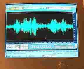 Contained within this digital waveform (left ) is An actual RECORDED EVP VOICE FROM DEAD PEOPLE !